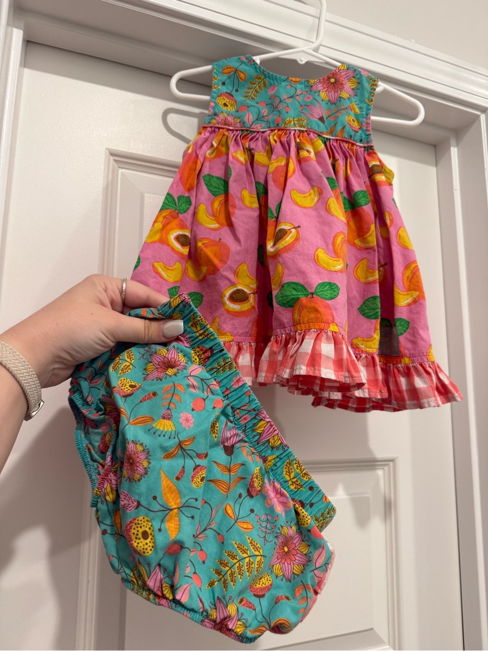 Peaches open back matching set